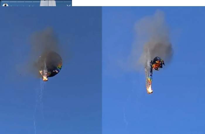balon cuprins de flacari