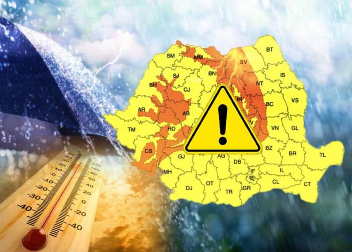 ANM, anunț de ultimă oră! A fost emis cod portocaliu și galben! Urmează ploi torențiale și val de căldură intensă