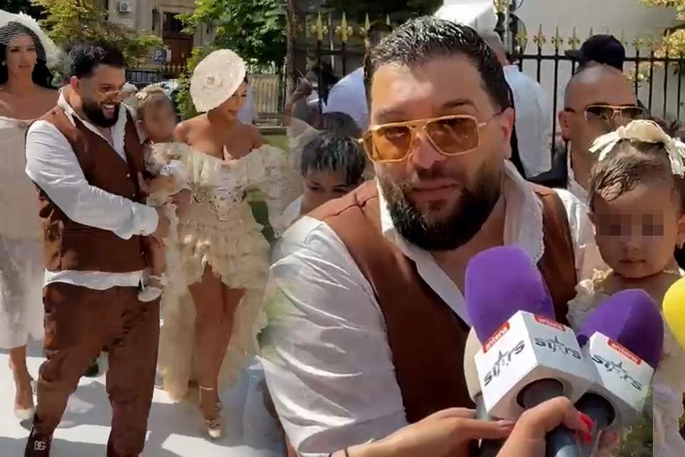 Tzancă Uraganu, primele declarații de la botezul fiicei sale, cu 300 de invitați. Cine sunt nașii Anastasiei și cine va cânta la petrecere / VIDEO