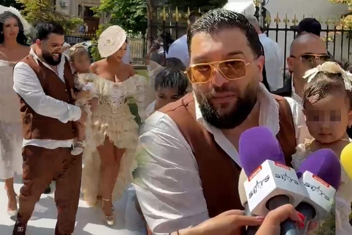 Tzancă Uraganu, primele declarații de la botezul fiicei sale, cu 300 de invitați. Cine sunt nașii Anastasiei și cine va cânta la petrecere / VIDEO