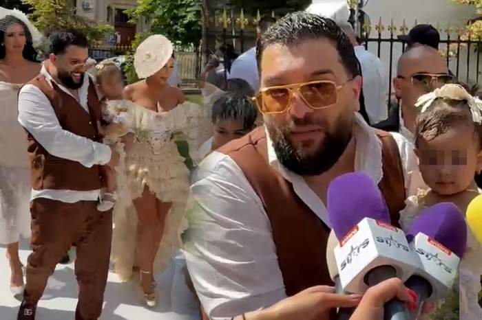 Tzancă Uraganu, primele declarații de la botezul fiicei sale, cu 300 de invitați. Cine sunt nașii Anastasiei și cine va cânta la petrecere / VIDEO