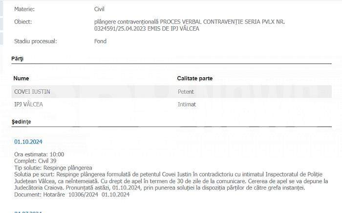 Decizie definitivă în dosarul fiului de judecător care și-a maltratat iubita. Poliția l-a pus la punct