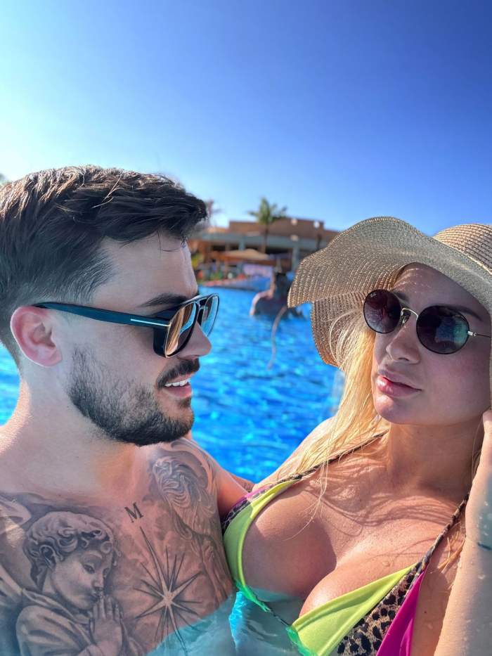 simona trasca si iubitul in piscina