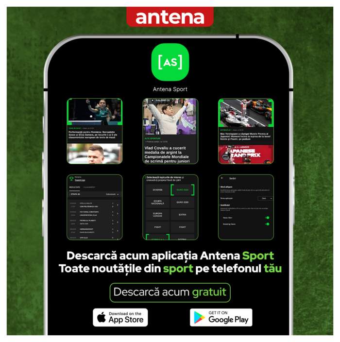 Antena lansează Antena Sport, aplicația care aduce mai aproape cele mai importante evenimente şi ştiri din domeniu