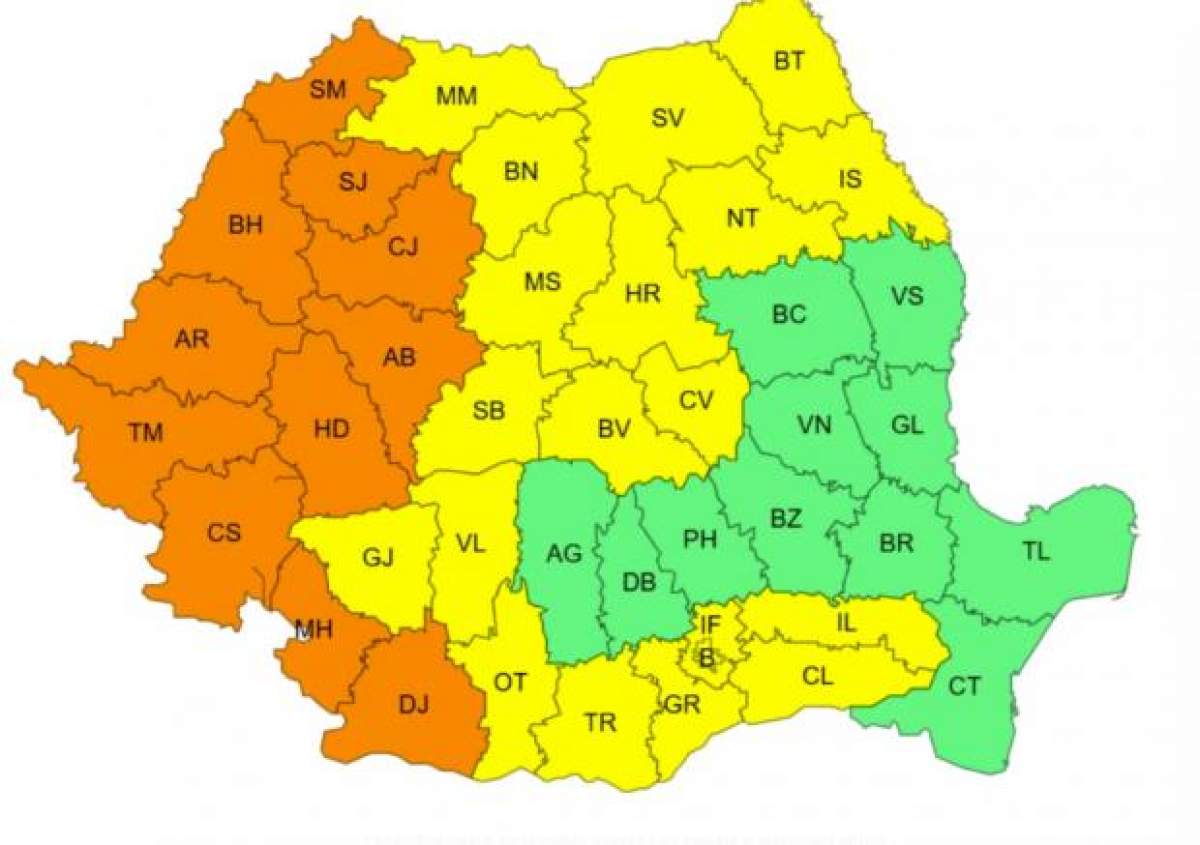 harta romaniei atentionari anm