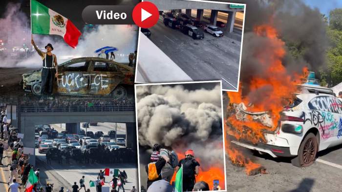 Protestele au luat amploare în Los Angeles. Haos pe străzi, autostrăzi blocate și mașini în flăcări / VIDEO