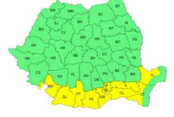 harta romaniei atentionari anm