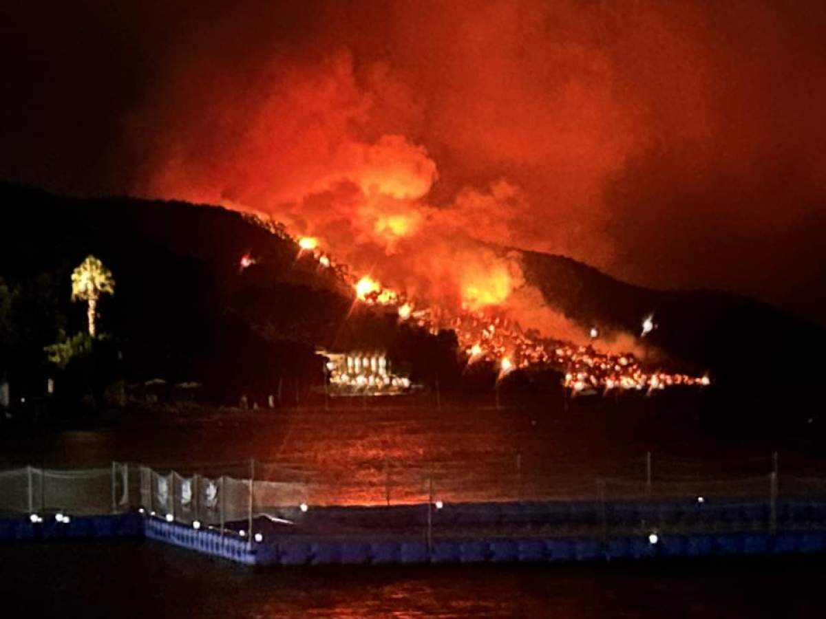 incendiu pe Thassos în Grecia