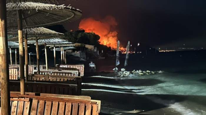 incendiu pe Thassos în Grecia