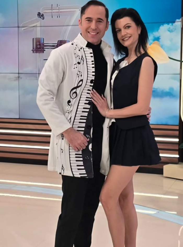 dinu maxer si magdalena chihaia impreuna la o emisiune