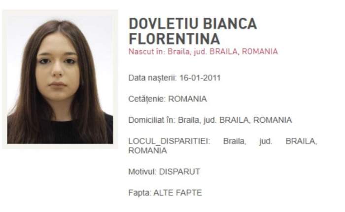 adolescenta disparuta
