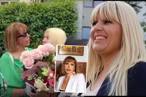Cine este femeia în verde care a așteptat-o pe Elena Udrea cu un buchet de flori. Ce legătură are cu fostul ministru