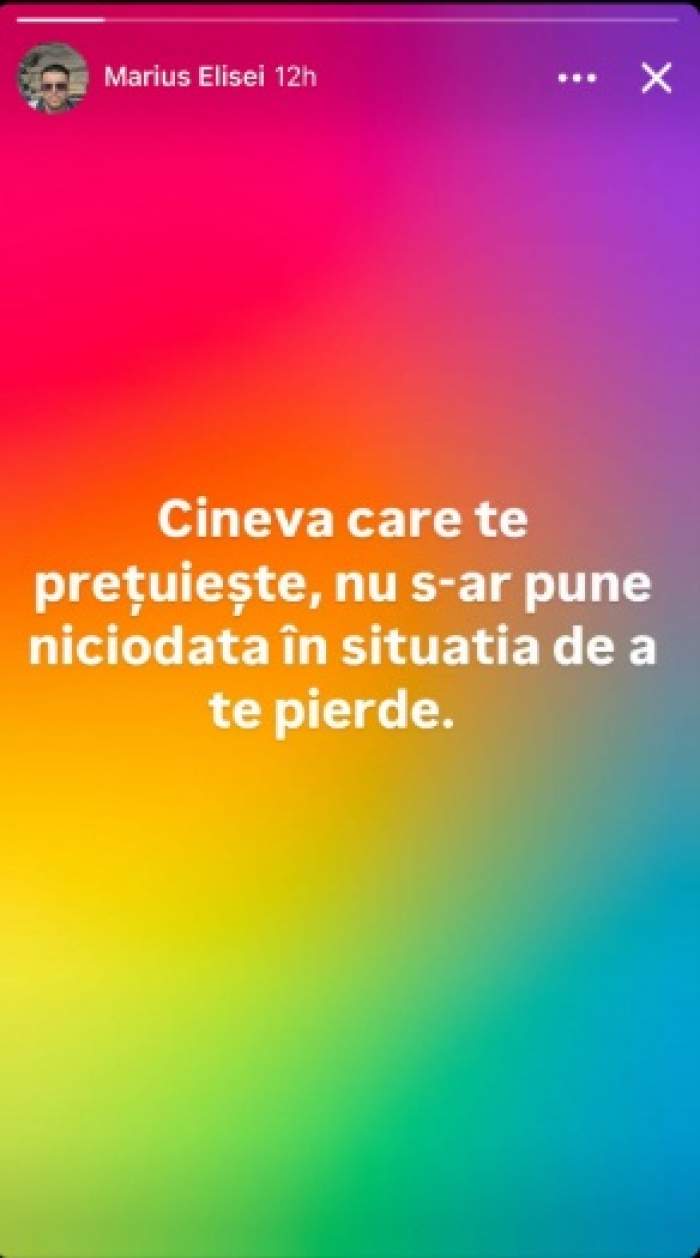 Marius Elisei, încă un gest prin care confirmă despărțirea de iubită. Ce a transmis fostul soț al Oanei Roman: "Cineva care te..." | FOTO
