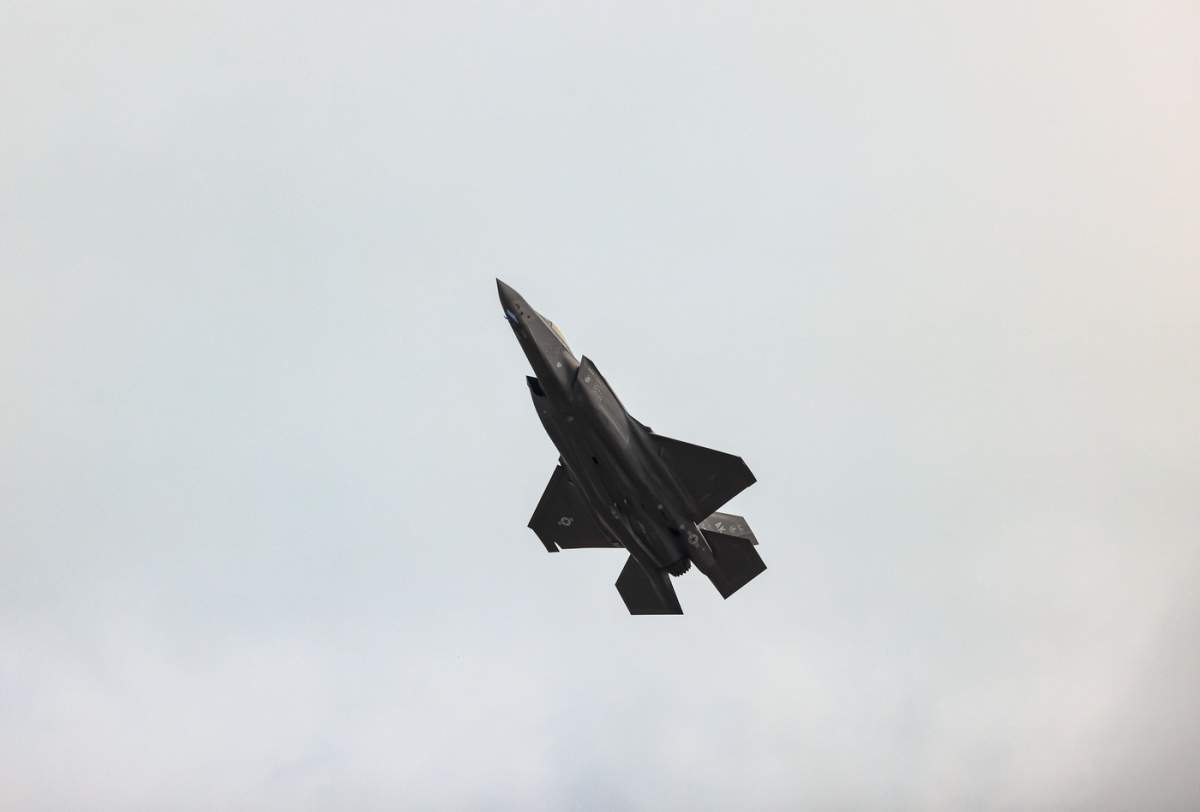 Avion de luptă multirol Lockheed Martin F35 Lightning II la un spectacol aerian din Thailanda.