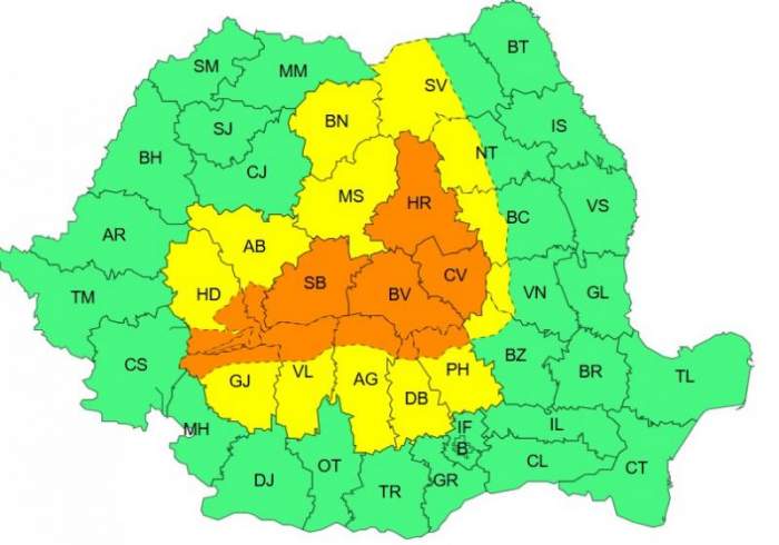 harta județelor afectate