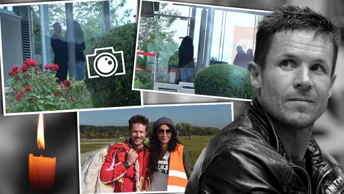 Noi imagini cutremurătoare cu Mihaela Rădulescu la priveghiul iubitului ei, Felix Baumgartner. Trupul neînsuflețit a fost depus la o capelă