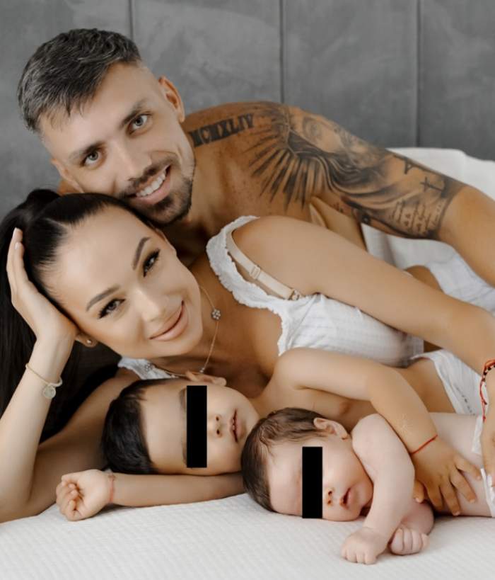 vladuta lupau si adi rus impreuna cu cei doi copii