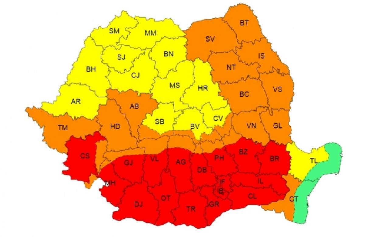 harta romaniei atentionari anm