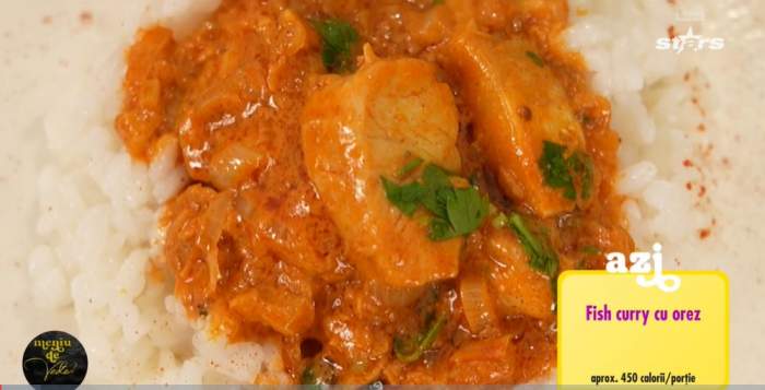 Fish curry cu orez după rețeta lui Chef Horia Manea. Ingredientul secret care nu trebuie să lipsească 