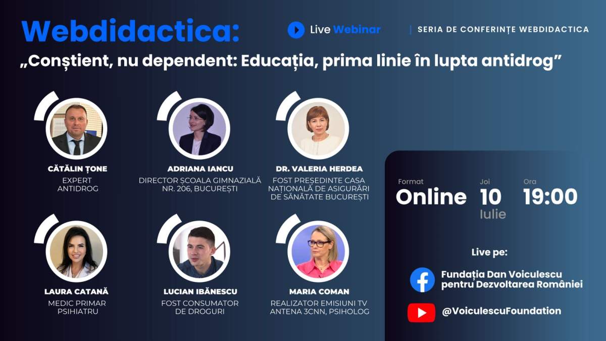 Adolescenții cer sprijin, nu ordine – educația, prima linie în prevenția consumului de droguri. Conferința care schimbă abordarea în lupta antidrog