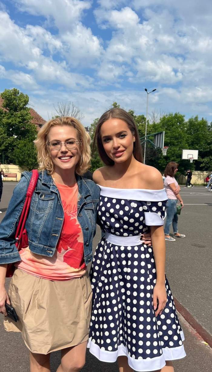 Raluca Moianu împreună cu fiica ei