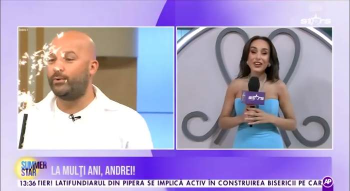 Andrei Ștefănescu a împlinit 48 de ani! Nea Marin, Pepe și Liviu Vârciu l-au felicitat în direct la Summer Star