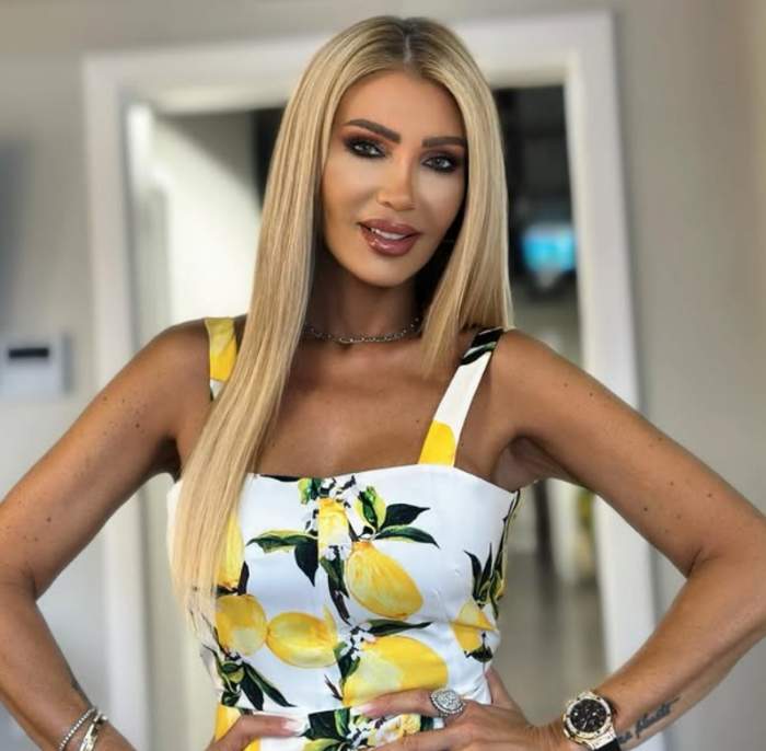 alina petre in rochie cu lamai