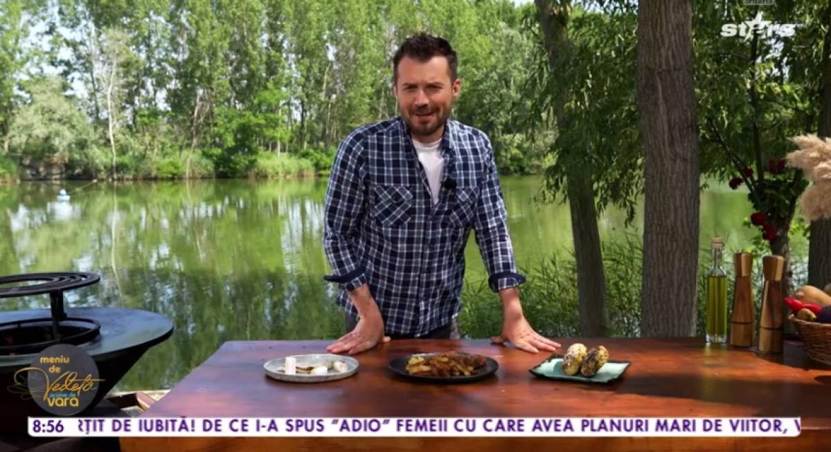 Rețetă de porumb copt cu două sosuri. Chef Horia Manea a pregătit și un desert, pe lângă preparatul principal și starter
