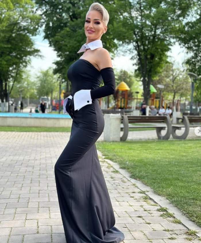 gabriela lucutar in rochie neagra