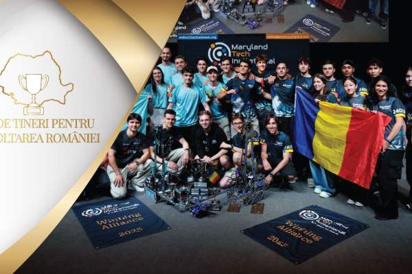 Românii care au câștigat campionatul mondial al roboticii, în campania „100 de tineri pentru dezvoltarea României” a Fundației Dan Voiculescu