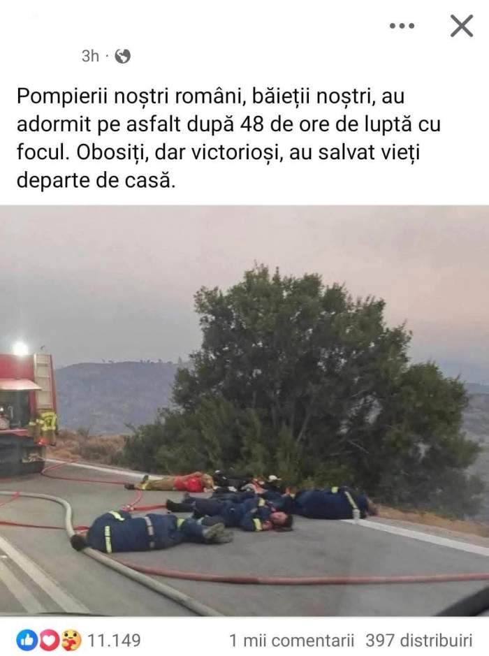 Adevărul despre imaginea virală cu pompierii întinși pe asfalt. Precizările DSU | FOTO