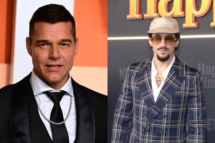 colaj din doua poze cu ricky martin si bad bunny