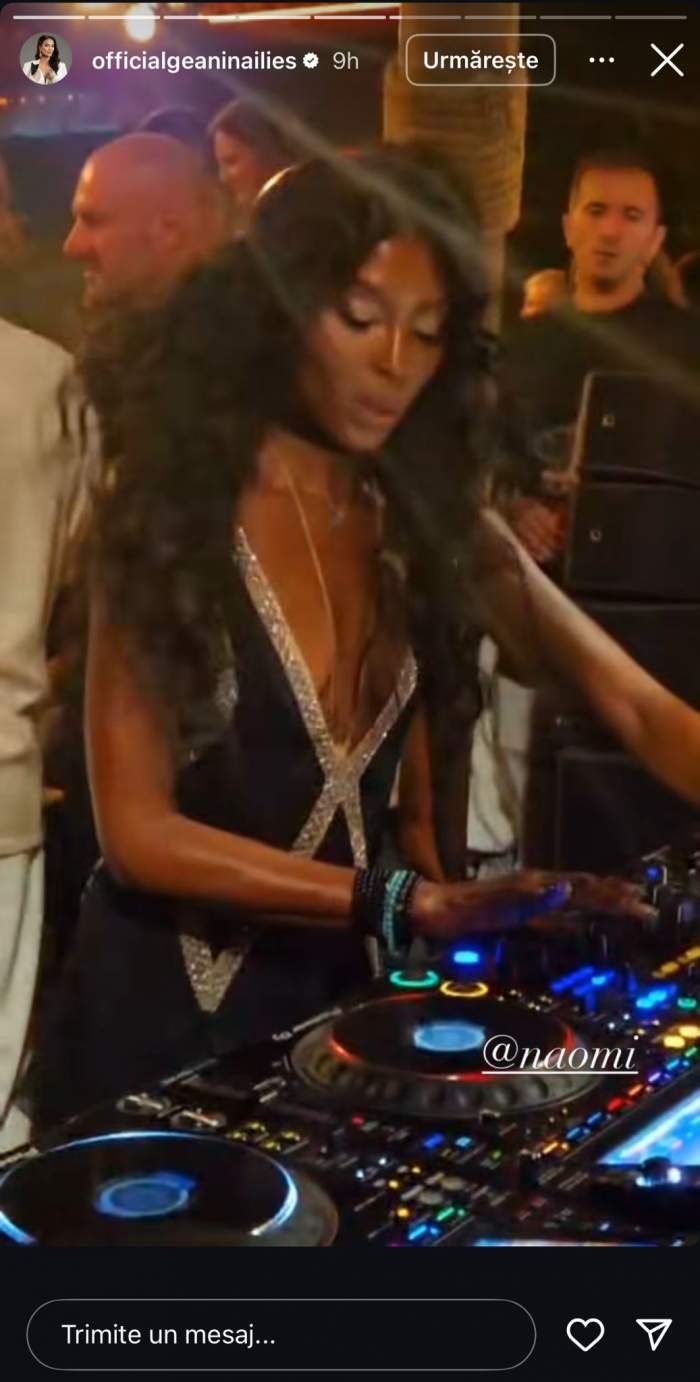 Geanina Ilieș, experiență inedită la o petrecere. Prezentatoarea s-a distrat cu Naomi Campbell | FOTO
