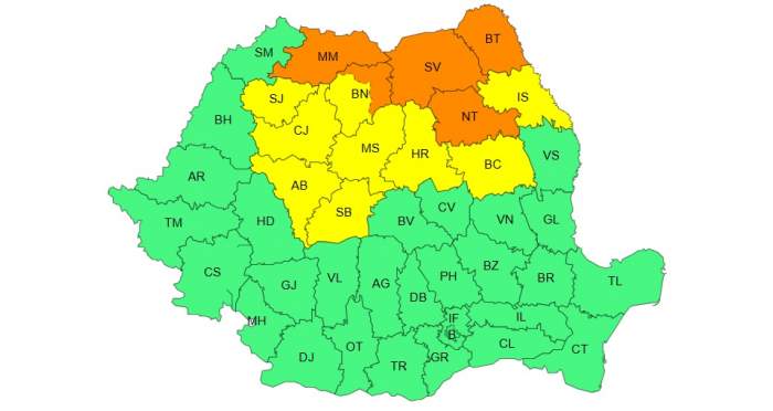 Anunț ANM de ultim moment! Meteorologii au emis cod portocaliu și galben de ploi în România! Care sunt zonele vizate de atenționări