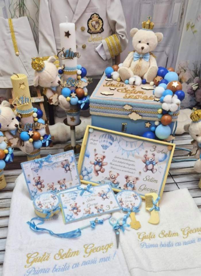 Imagini de la botezul fiului lui Nicolae Guță! Al 12-lea copil al artistului, Selim George, a fost creștinat la vârsta de 3 ani | FOTO