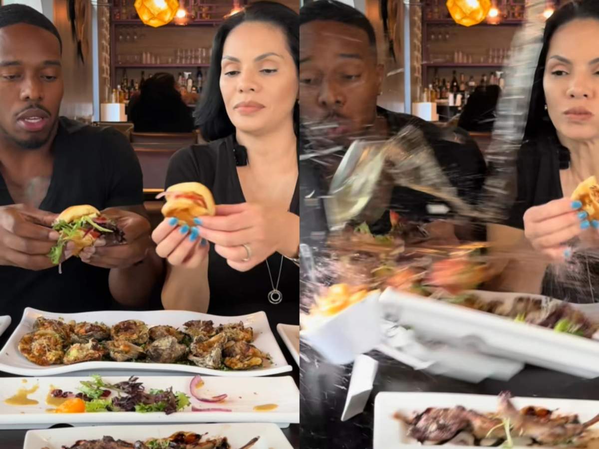 momentul în care mașina lovește restaurantul