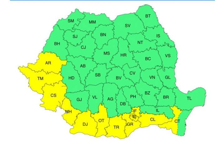 Cod galben de caniculă și disconfort termic în mai multe regiuni ale țării. Se anunță temperaturi de aproape 40 de grade | HARTA