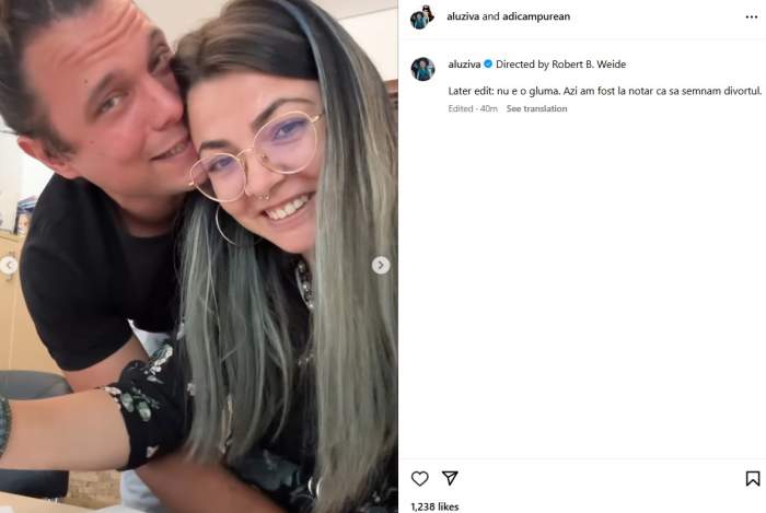 Aluziva a divorțat! Mesajul publicat de influenceriță: "Nu e o glumă..."