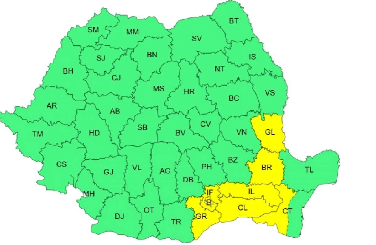 harta romaniei atentionari anm