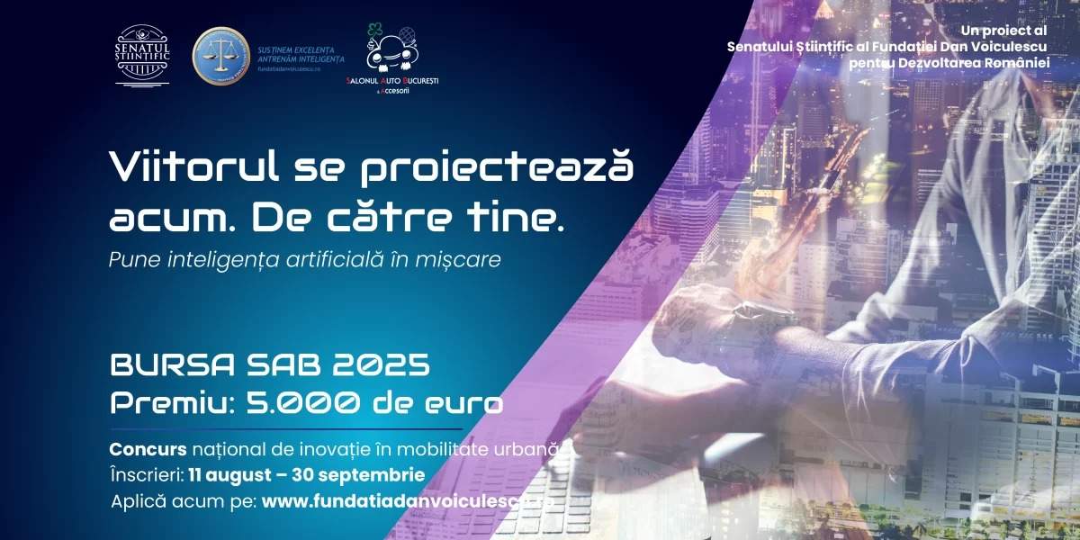 România – ultimul loc la utilizarea AI din UE. Senatul Științific al FDVDR lansează Bursa SAB și provoacă tinerii să utilizeze inteligența artificială pentru mobilitate urbană