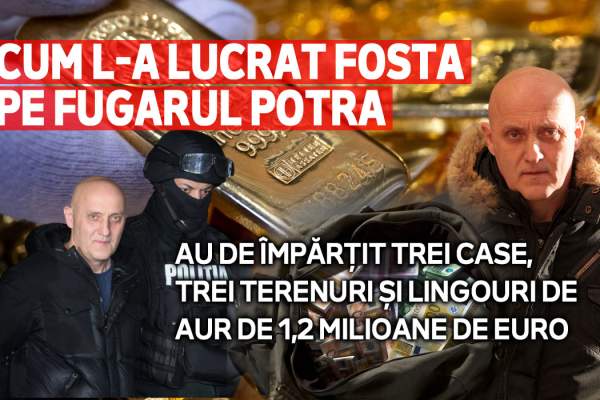 Cum l-a lucrat fosta pe fugarul Potra | Au de împărțit trei case, trei terenuri și lingouri de aur de 1,2 milioane de euro
