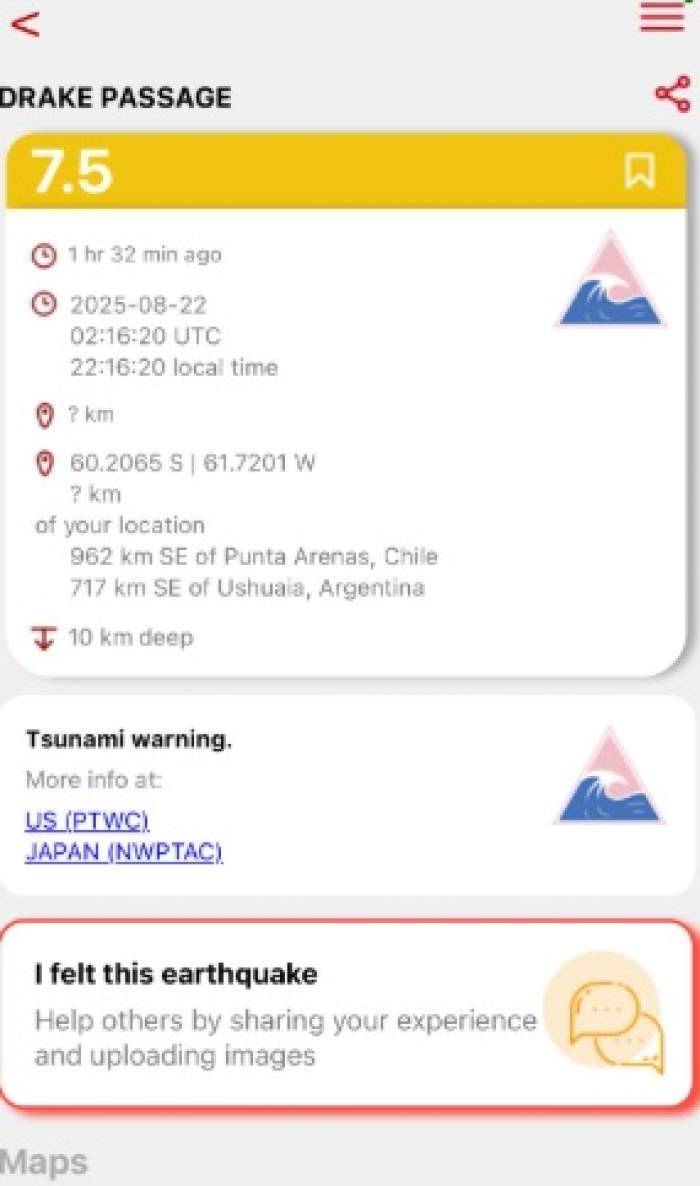 Cutremur puternic de 7,5 grade în apropiere de Argentina! Este printre cele mai mari din istorie și deja al doilea seism uriaș într-un interval scurt