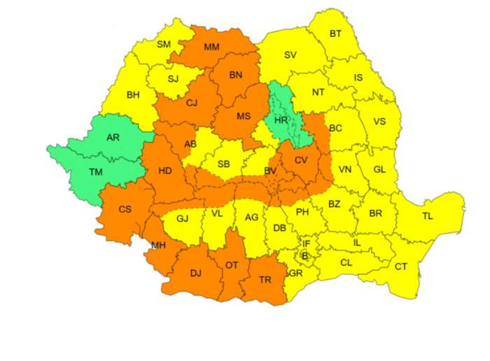 harta romaniei atentionari anm