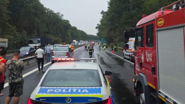 accident rutier pe autostrada A1