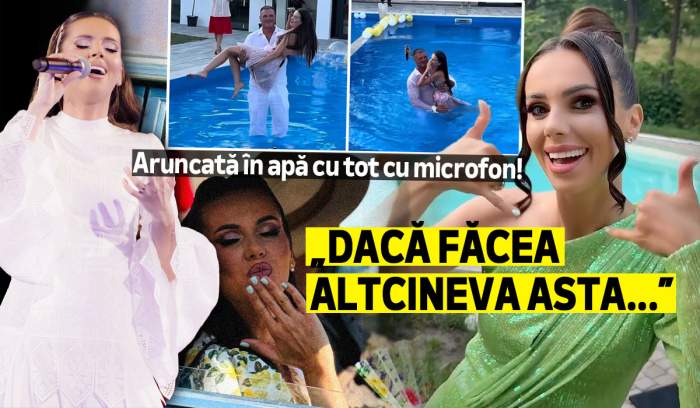 Georgiana Lobonț, primele reacții după ce a fost aruncată în apă cu tot cu microfon: "Dacă ar fi făcut altcineva asta..."