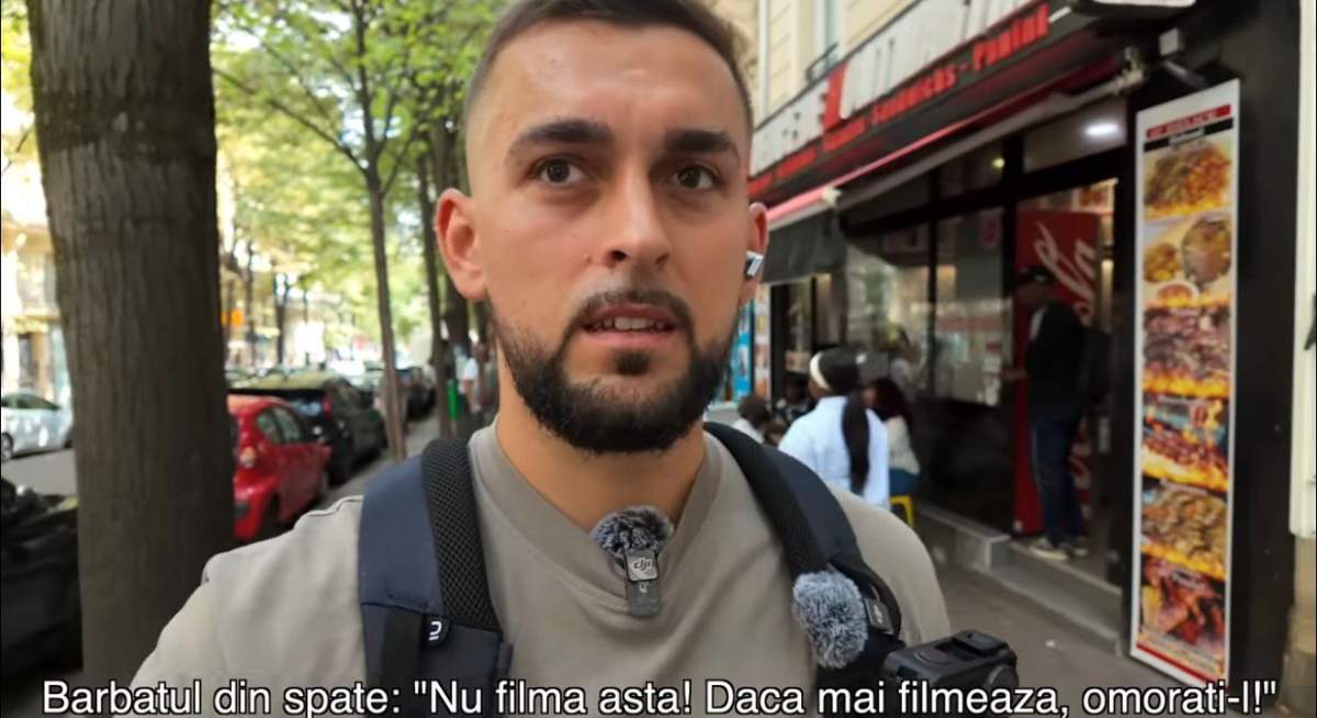 Scene de teroare în Paris! Un vlogger român, vânat de traficanți: „M-a prins de gât pentru că filmam!”. Cum a reușit acesta să scape