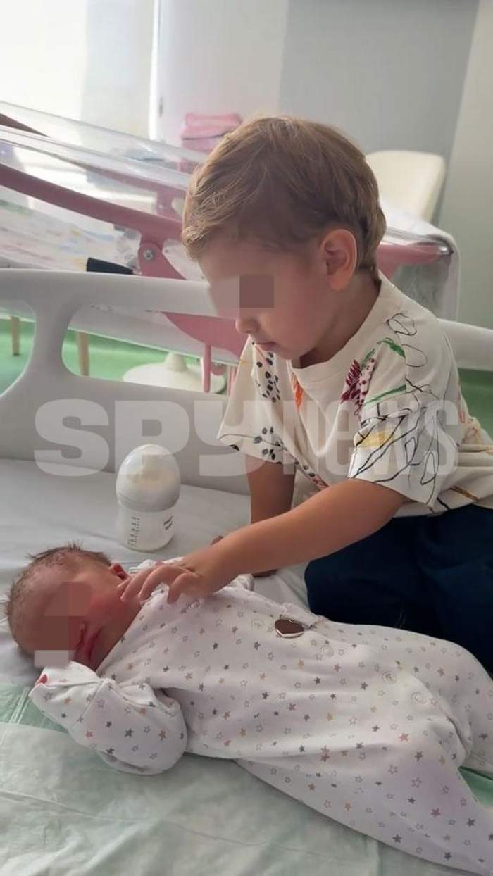 Fiul lui Luis Gabriel și-a cunoscut surioara! Cum a reacționat băiețelul când a ajuns la spital. Imagini emoționante | FOTO