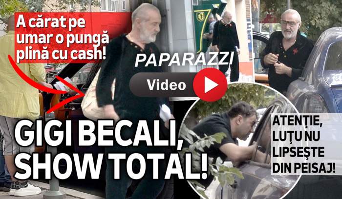 Gigi Becali, show total! A cărat pe umar o pungă plină cu cash! Atenţie, Luţu nu lipseşte din peisaj! | PAPARAZZI