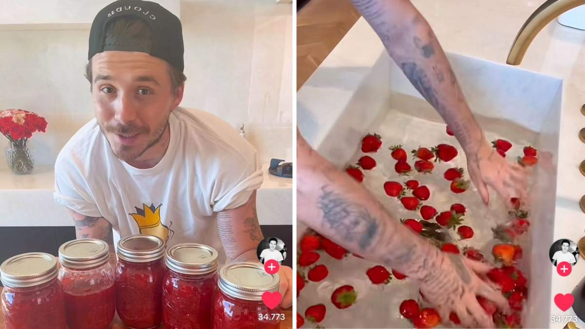 Dulceață de căpșuni preparată de Brooklyn Beckham. Iată ce ingrediente a folosit fiul lui David Beckham pentru un gem "ca la mama acasă" | VIDEO