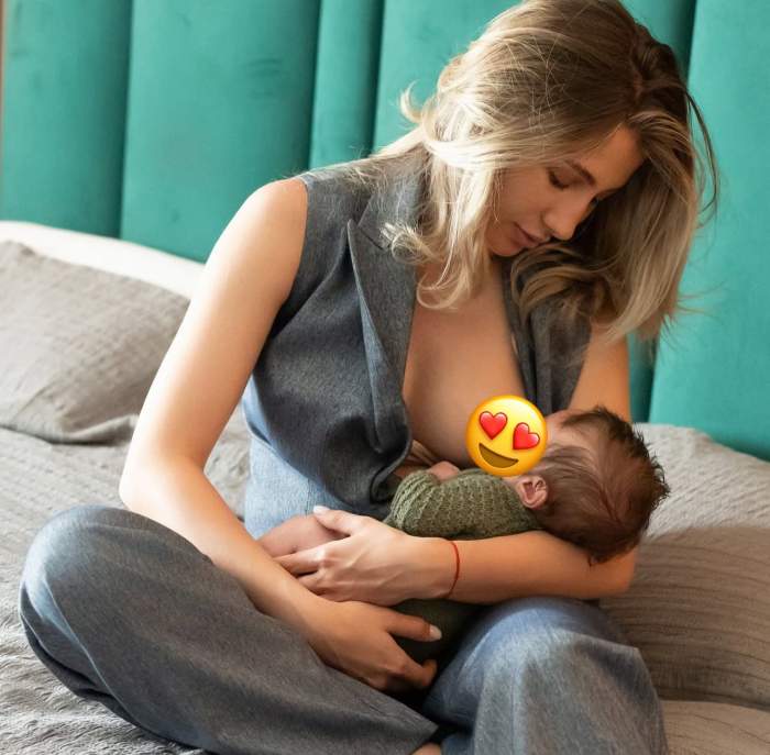 Claudia Puican, imagini de pus în ramă cu fiul său, Amir! Cântăreața s-a postat într-o ipostază intimă, dar emoționantă, în timp ce își hrănea copilul | FOTO